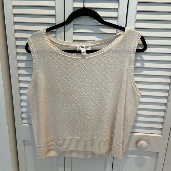 St. John Sweaters - St John Cream Vest